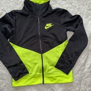 Nike Kids Jacket in Black and Neon Green